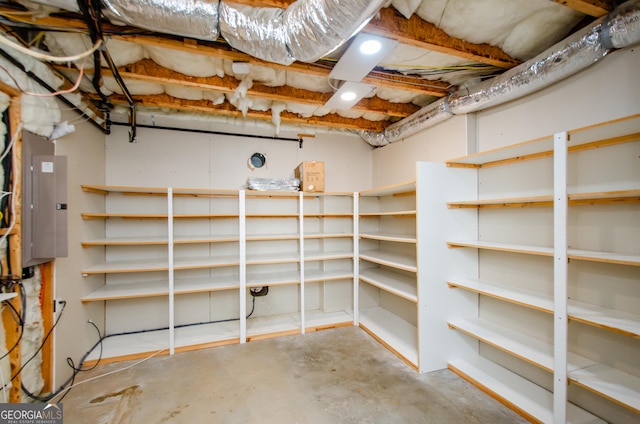 4645 Wykeshire Ct, Cumming, GA 30041 - unfinished basement featuring electric panel
