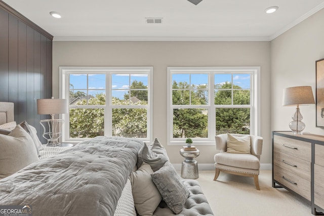 947 Willingham Dr Unit 2, Hapeville, GA 30354 - carpeted bedroom featuring crown molding and recessed lighting