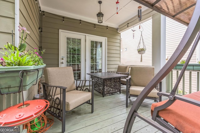 7769 Copper Kettle Way, Flowery Branch, GA 30542 - view of wooden terrace