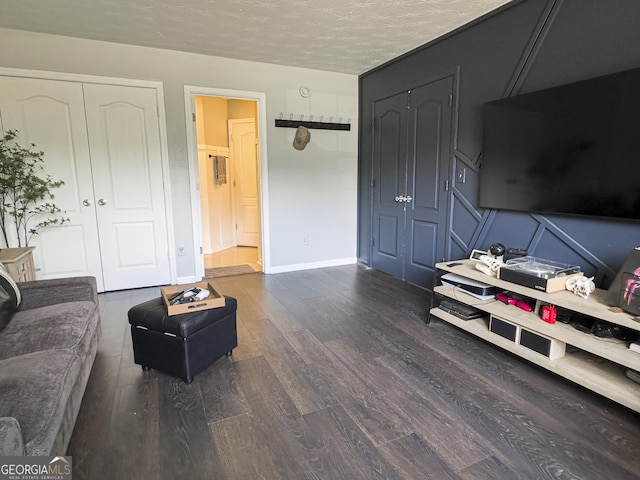 184 Fashion Xing, Mcdonough, GA 30252 - living room featuring wood finished floors and a textured ceiling