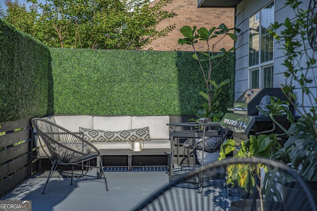 184 Fashion Xing, Mcdonough, GA 30252 - view of patio / terrace featuring an outdoor hangout area and area for grilling