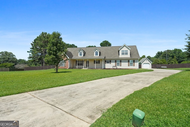 603 Rossie Ct, Mcdonough, GA 30252 - new england style home featuring concrete driveway, a porch, and a garage