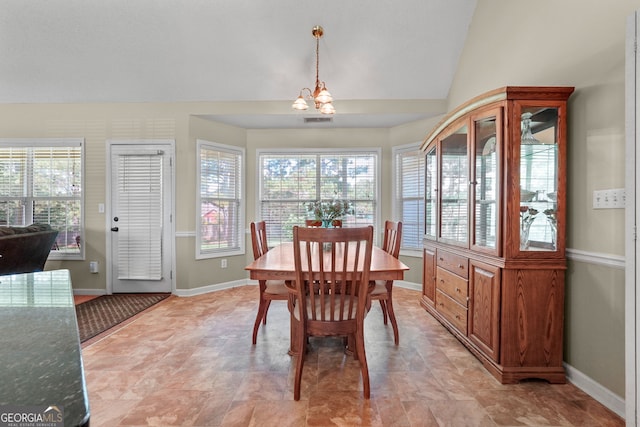 603 Rossie Ct, Mcdonough, GA 30252 - dining area with plenty of natural light and lofted ceiling