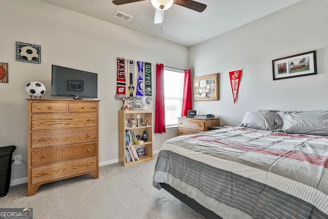 17 October Ave, Newnan, GA 30265 - bedroom with light colored carpet and ceiling fan