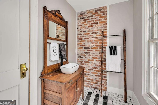 106 Draughons Dr, Saint Simons, GA 31522 - bathroom featuring tile patterned floors and vanity