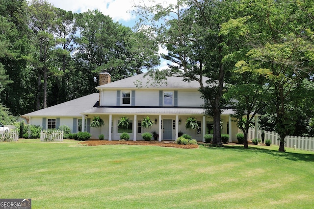 8 Crepe Myrtle, Newnan, GA 30263 - view of front of home featuring a chimney and a porch