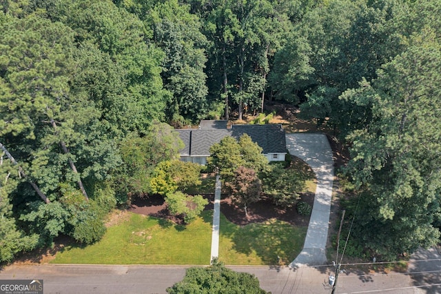 1590 Sunnybrook Farm Rd, Atlanta, GA 30350 - aerial view of property's location with a forest