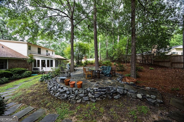 205 Castlegate Rd, Macon, GA 31210 - view of yard with a patio and a sunroom