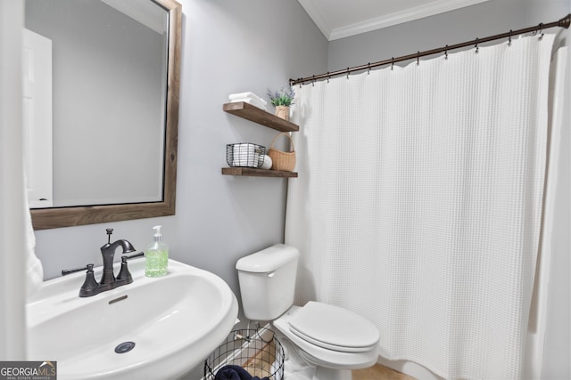 1030 Spring Lake Dr, Bishop, GA 30621 - full bathroom with a sink and crown molding