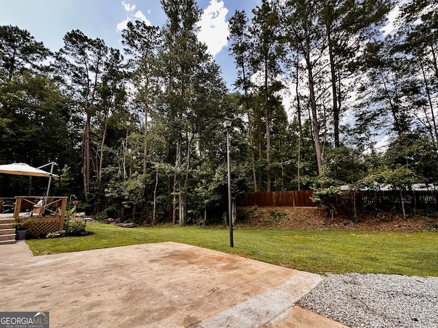 245 Clearwater Rd, Sharpsburg, GA 30277 - view of yard with a patio and a wooden deck