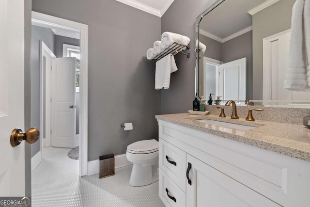 202 Jackson Rd SE, Milledgeville, GA 31061 - bathroom with vanity and ornamental molding