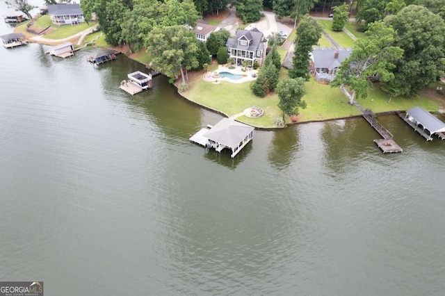 202 Jackson Rd SE, Milledgeville, GA 31061 - aerial overview of property's location with a large body of water
