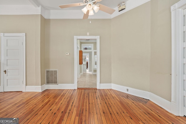 124 Hines Ter, Macon, GA 31204 - spare room with wood-type flooring and a ceiling fan