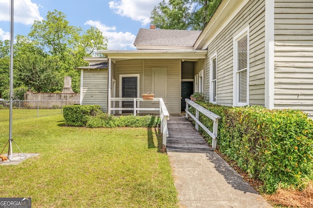 124 Hines Ter, Macon, GA 31204 - entrance to property with a porch and a shingled roof
