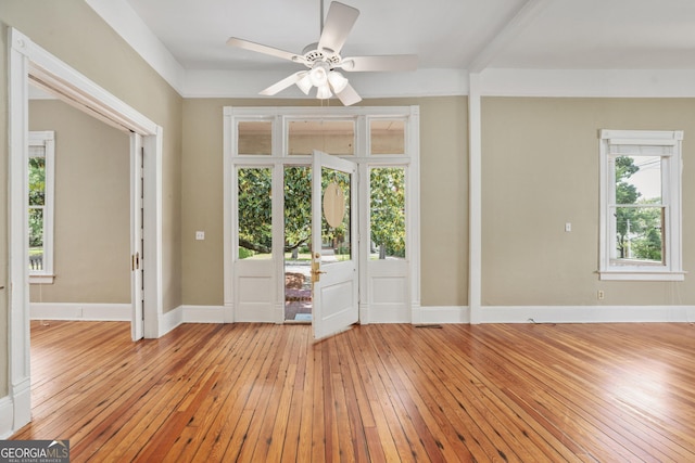 124 Hines Ter, Macon, GA 31204 - entryway featuring light wood-type flooring and a ceiling fan