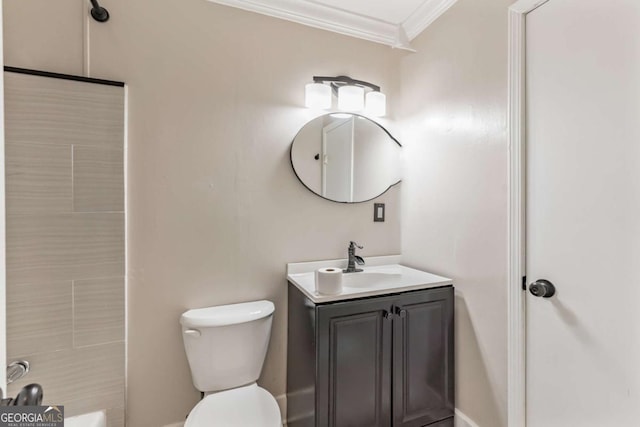 1784 Treymire Ct, Stone Mountain, GA 30088 - full bathroom with crown molding, vanity, and bathing tub / shower combination