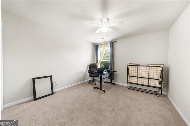 349 Garnet Dr, Acworth, GA 30101 - unfurnished office with carpet and ceiling fan