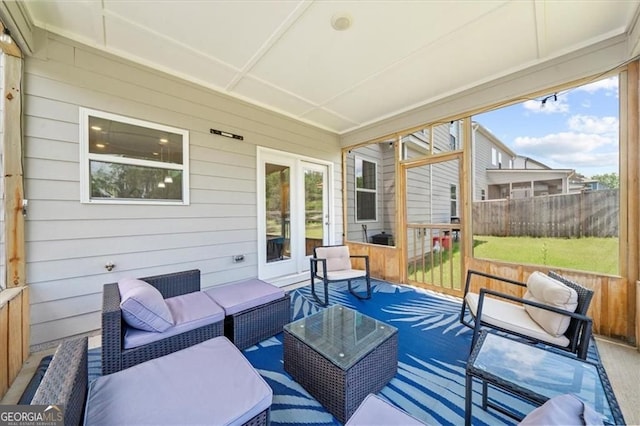 349 Garnet Dr, Acworth, GA 30101 - deck with an outdoor hangout area