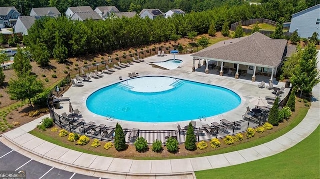 349 Garnet Dr, Acworth, GA 30101 - community pool featuring a patio