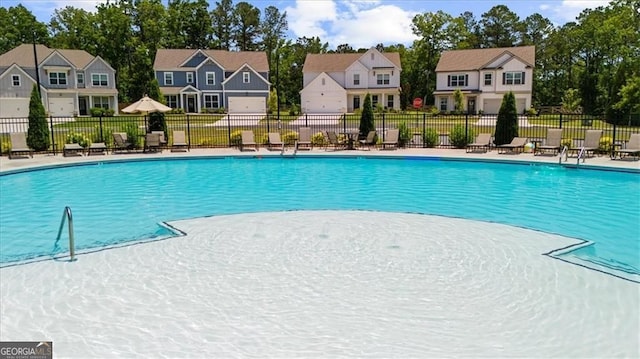349 Garnet Dr, Acworth, GA 30101 - community pool with a residential view and a patio area