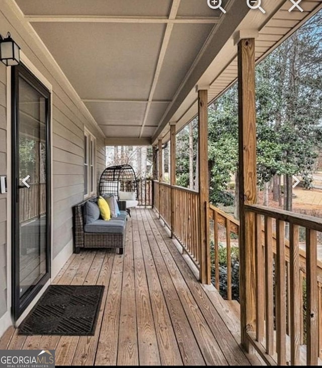 4352 Treeline Way, Douglasville, GA 30135 - view of wooden porch