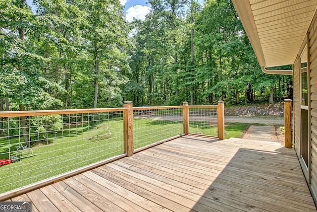 351 Weldon Rd, Palmetto, GA 30268 - wooden deck with a yard