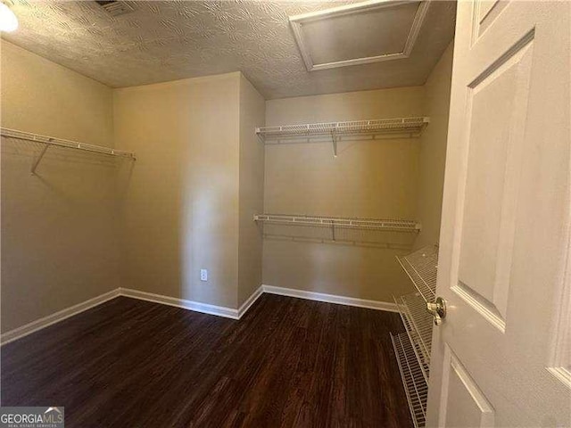 4189 Duncan Ives Dr, Buford, GA 30519 - spacious closet featuring wood finished floors and attic access