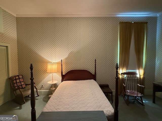 2205 Wilson Ave, Tifton, GA 31794 - bedroom featuring ornamental molding and carpet