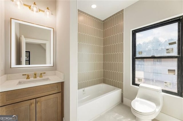 15792 Thompson Rd, Milton, GA 30004 - full bath with vanity and bathtub / shower combination