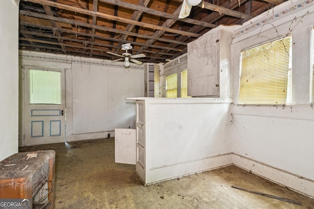 1494 Jeffersonville Rd, Macon, GA 31217 - basement with a ceiling fan