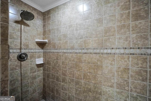 106 Big Cotton Trl, Mcdonough, GA 30252 - full bathroom with crown molding and tiled shower