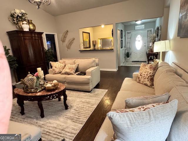 791 Bristol Way, Lithonia, GA 30058 - living area with wood finished floors and baseboards