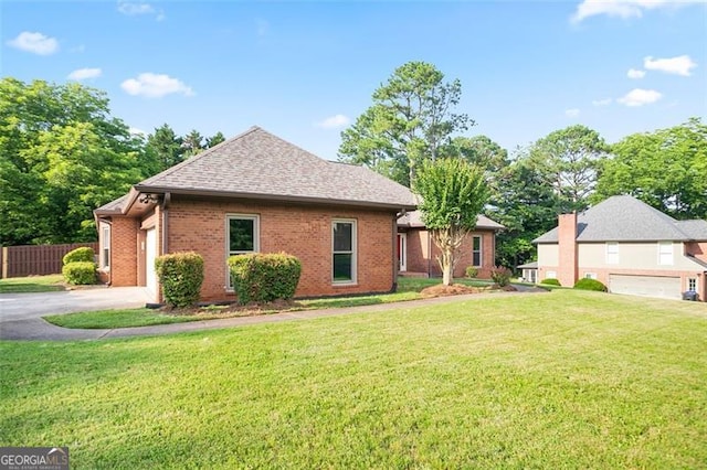 300 Saddle Creek Ln, Roswell, GA 30076 - view of front facade featuring driveway, brick siding, a garage, and a shingled roof