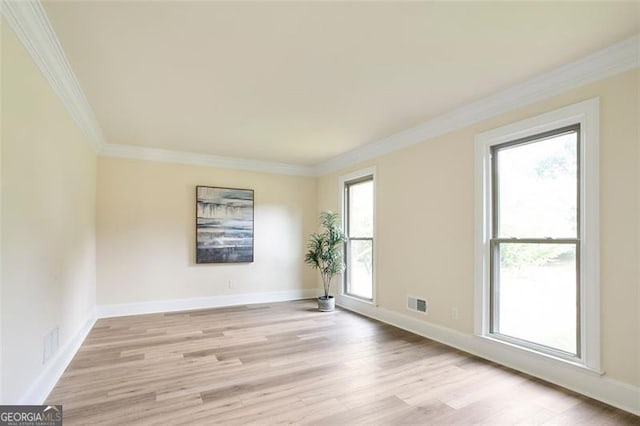 300 Saddle Creek Ln, Roswell, GA 30076 - unfurnished room with crown molding and light wood-style floors