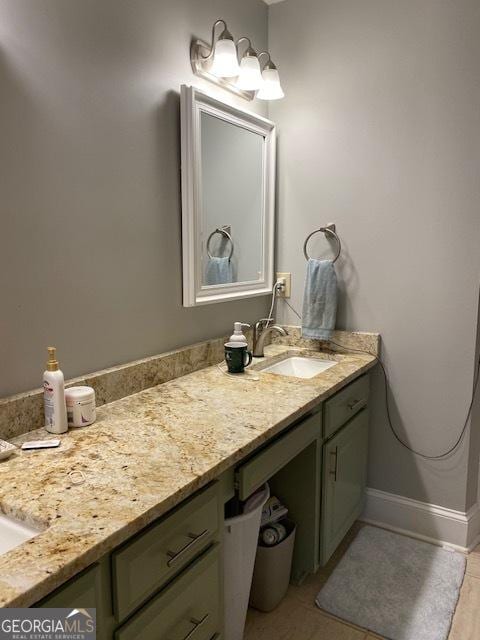 201 William D Evans Ct, Kathleen, GA 31047 - bathroom featuring double vanity and baseboards