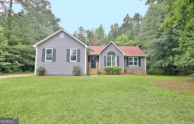 85 Holly Springs Rd, Sharpsburg, GA 30277 - ranch-style home with a front yard
