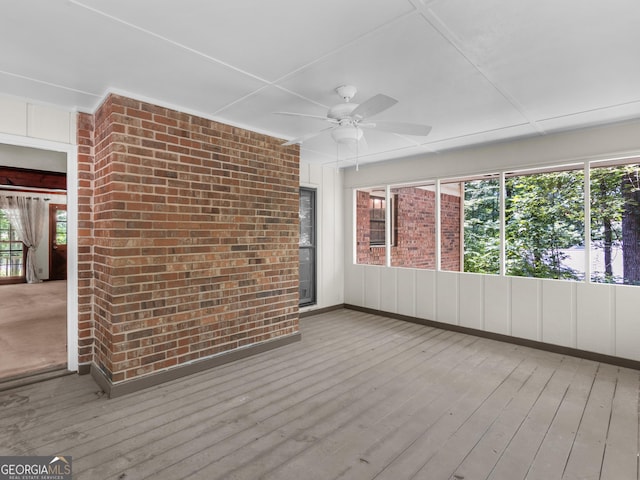 25 Ridgeview Dr, Jonesboro, GA 30236 - wooden terrace with ceiling fan
