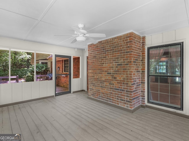 25 Ridgeview Dr, Jonesboro, GA 30236 - unfurnished sunroom with a ceiling fan