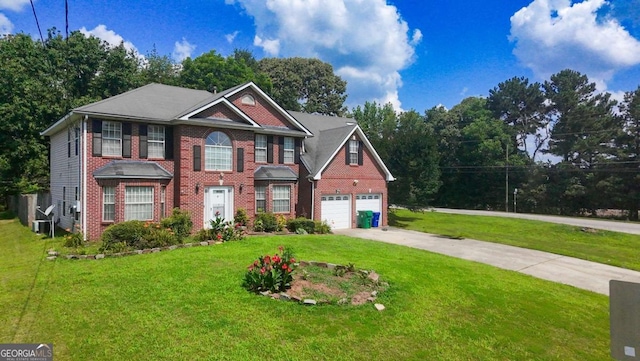 1455 Duren Farms Dr, Lithonia, GA 30058 - view of front facade featuring concrete driveway, brick siding, and a front lawn