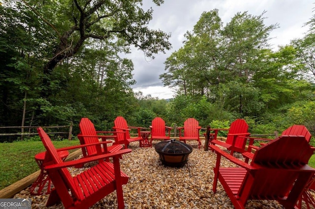 444 Miners Mountain Rd, Sautee Nacoochee, GA 30571 - view of yard with an outdoor fire pit