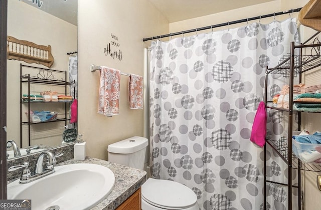 3514 Blackberry, Conyers, GA 30094 - bathroom featuring vanity and a shower with shower curtain