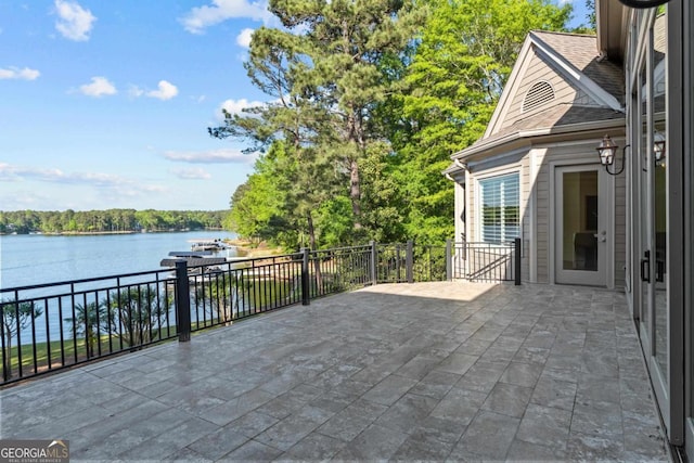 1230 Lake Club Dr, Greensboro, GA 30642 - view of patio / terrace featuring a water view