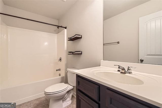 219 Sleepy Way, Canton, GA 30114 - bathroom featuring vanity, washtub / shower combination, and tile patterned flooring