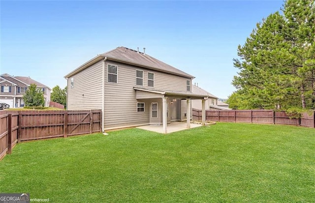 219 Sleepy Way, Canton, GA 30114 - rear view of property featuring a patio and a fenced backyard