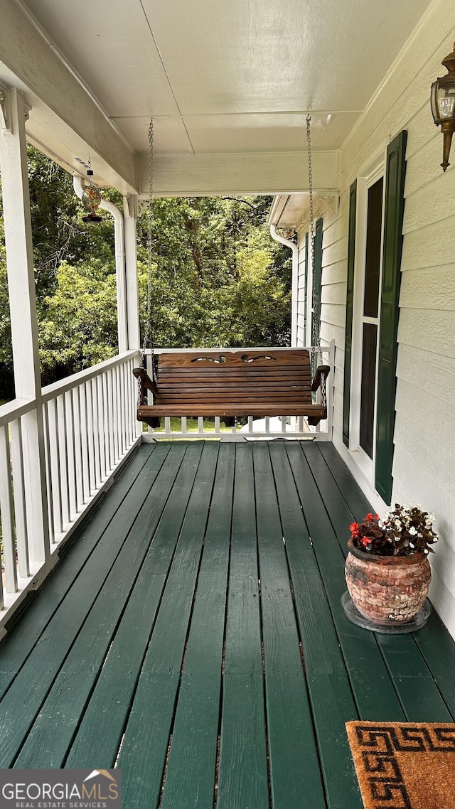 5904 Clairmont Way, Powder Springs, GA 30127 - view of wooden porch