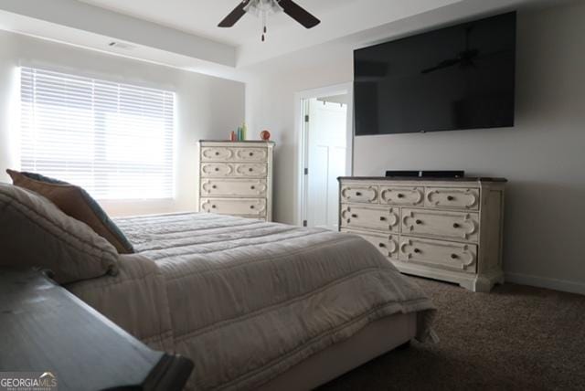 11096 Cornerstone Way, Hampton, GA 30228 - carpeted bedroom with baseboards and ceiling fan