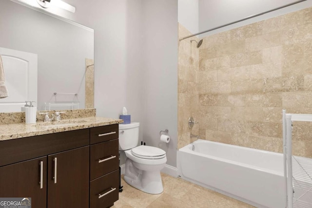 1903 Anjaco Rd NW Unit 5, Atlanta, GA 30309 - bathroom featuring vanity, tub / shower combination, and tile patterned floors