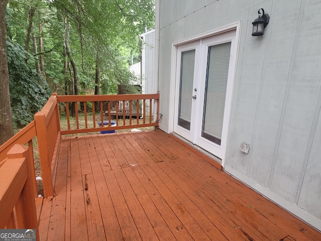 2052 Charter Ln, Lithonia, GA 30058 - wooden deck featuring french doors