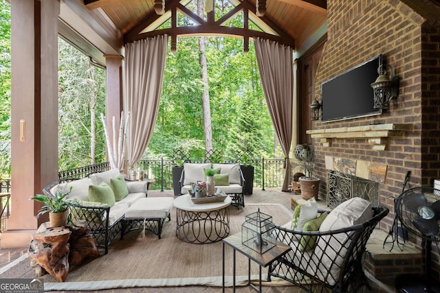 4874 Kettle River Pt, Suwanee, GA 30024 - view of patio / terrace with an outdoor living space and a gazebo