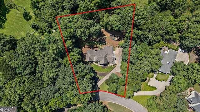 3095 Chattahoochee Trce, Gainesville, GA 30506 - aerial view of property's location with property boundaries highlighted